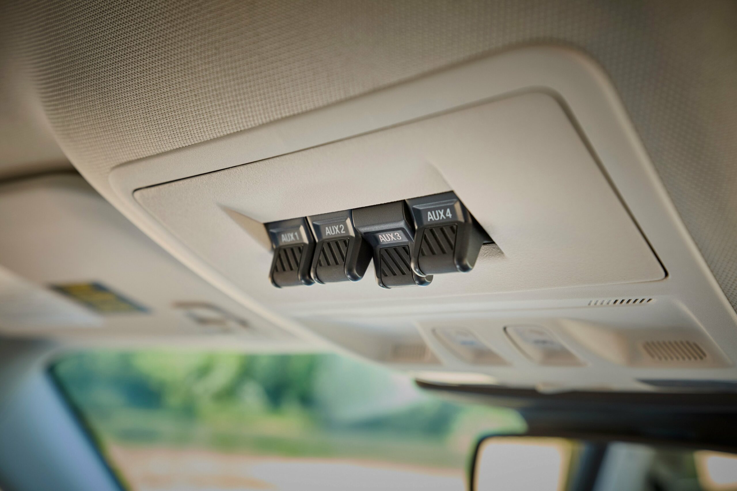 The overhead console and G.O.A.T. mode controls in a 2026 Ford Bronco Sport