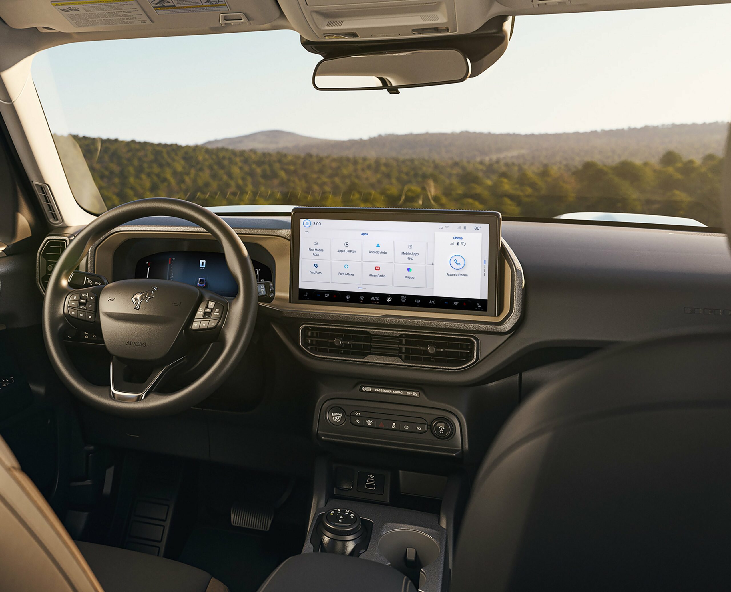 The 13.2-inch center display in a 2026 Ford Bronco Sport