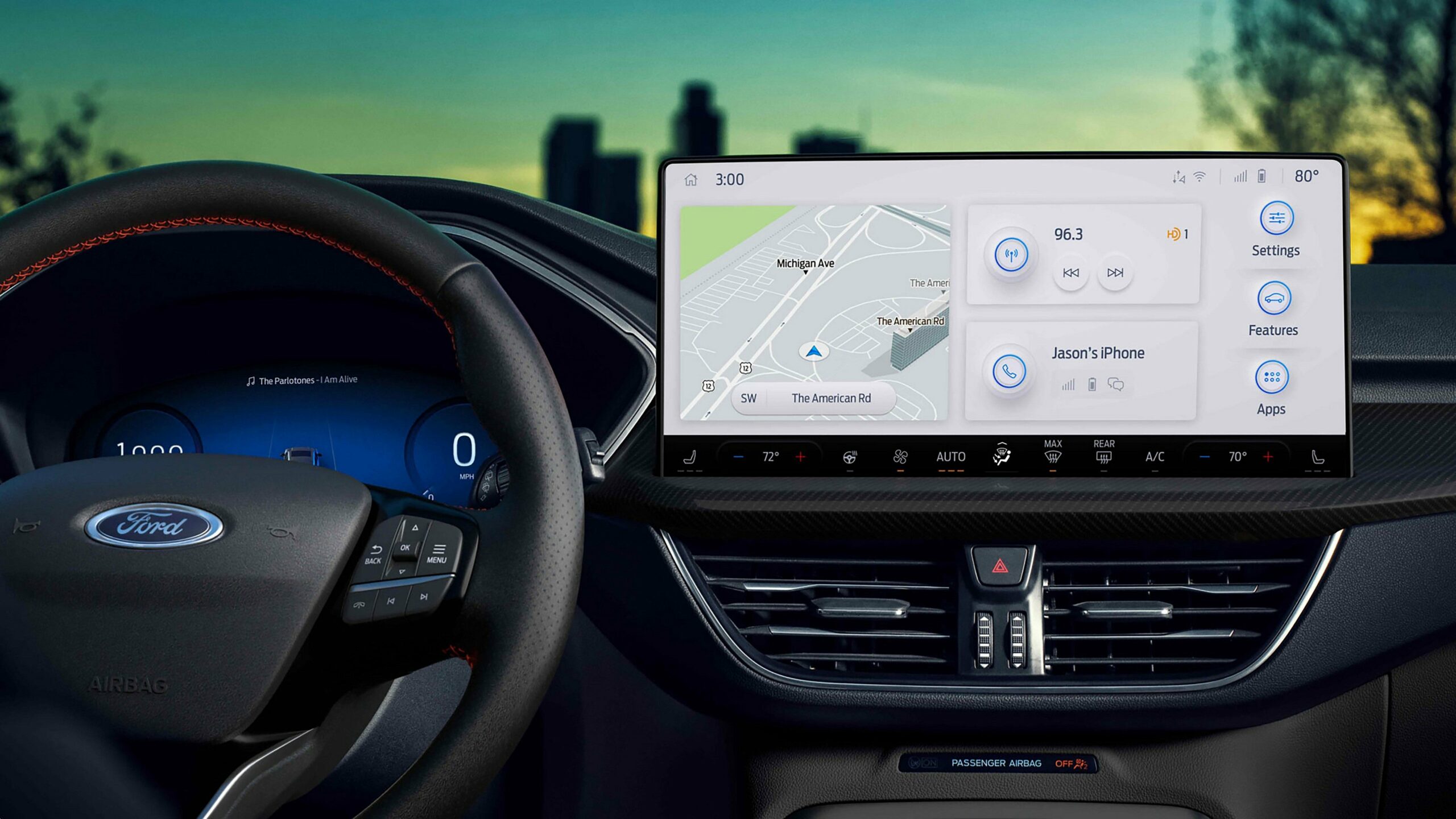 The center touchscreen of a 2026 Ford Escape showing navigation
