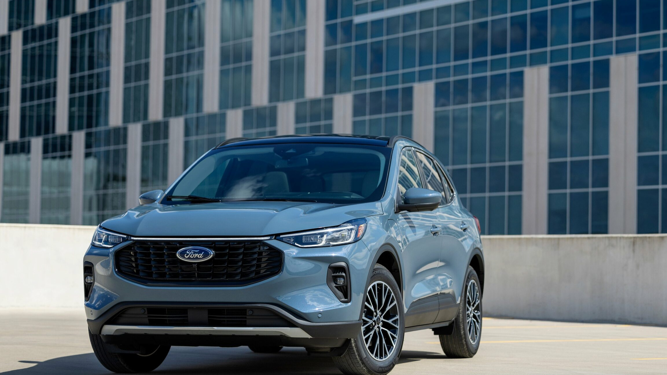 A 2026 Ford Escape seen from the front three-quarter angle