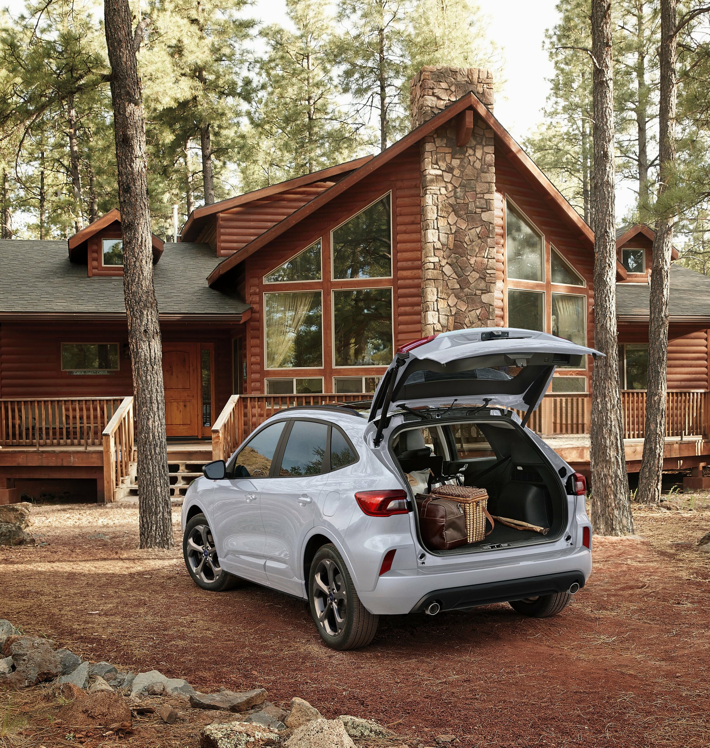 A 2026 Ford Escape with the tailgate open and the load space packed
